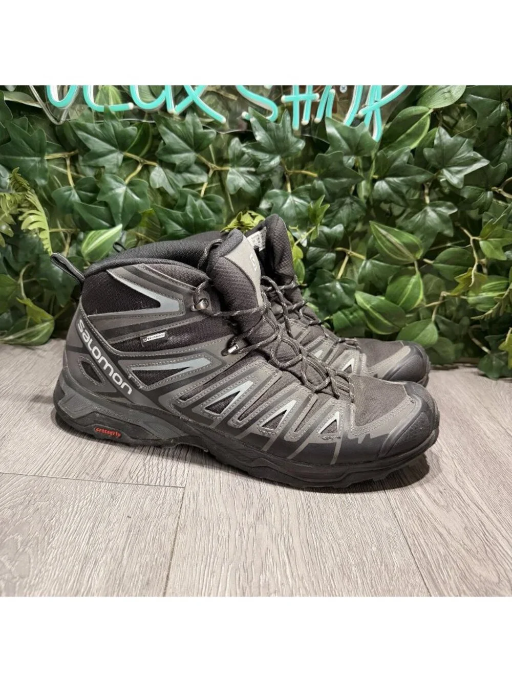 Salomon X Ultra Mid GTX Shoes Mens Size 13 Black Trail Hiking Boots 398674